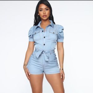 Puff Sleeve Romper